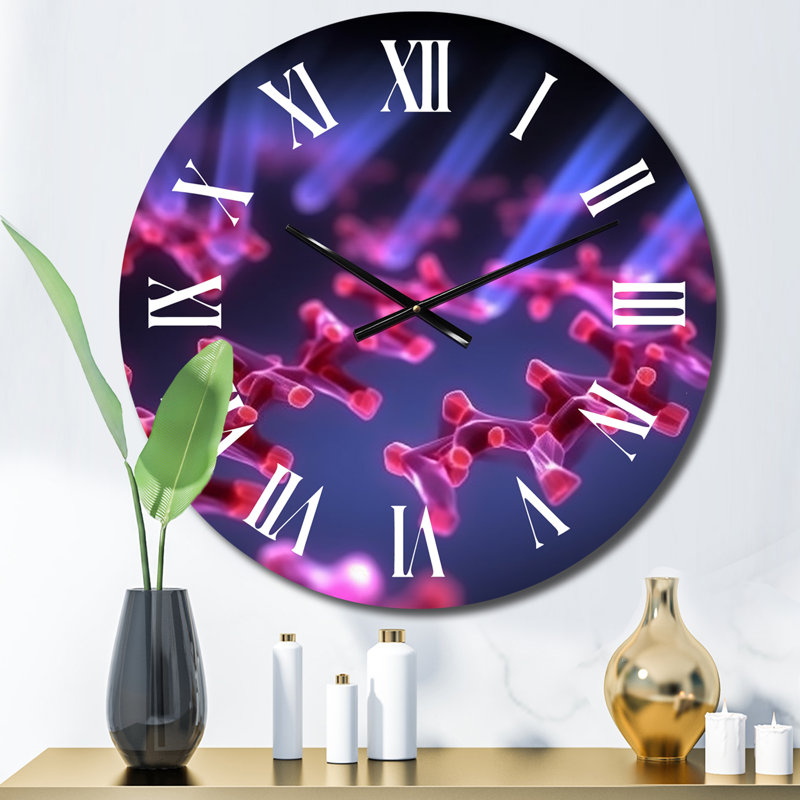 Horloge murale Futuristic Infinity Matrix II - Fractals, Médium