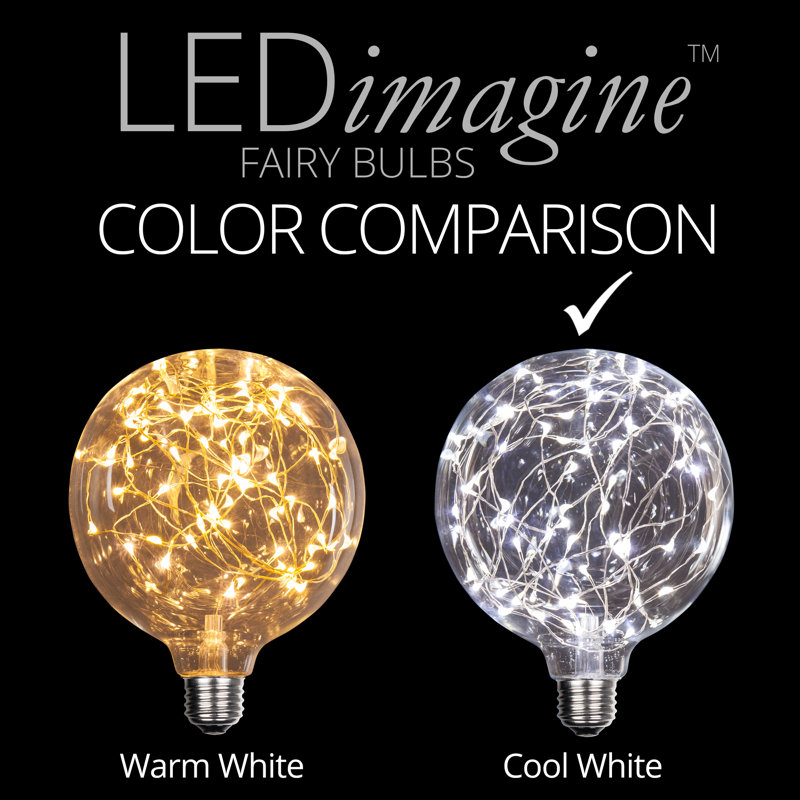 25 Watt Equivalent, G125 LED, Non-Dimmable Light Bulb, Cool White (7000K) E26/Medium (Standard) Base