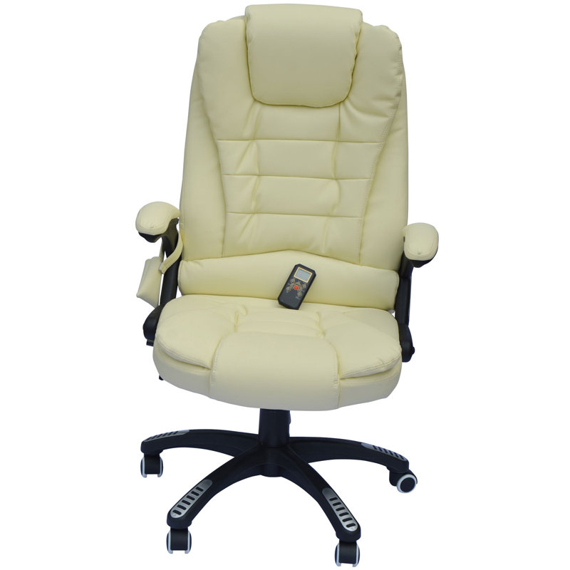 Fauteuil de massage Cranston, Similicuir crème