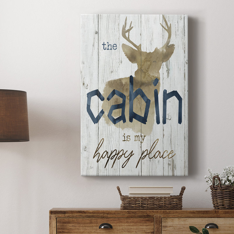 Happy Place Cabin - galerie Cavas sur mesure, H 27 po x l 18 po