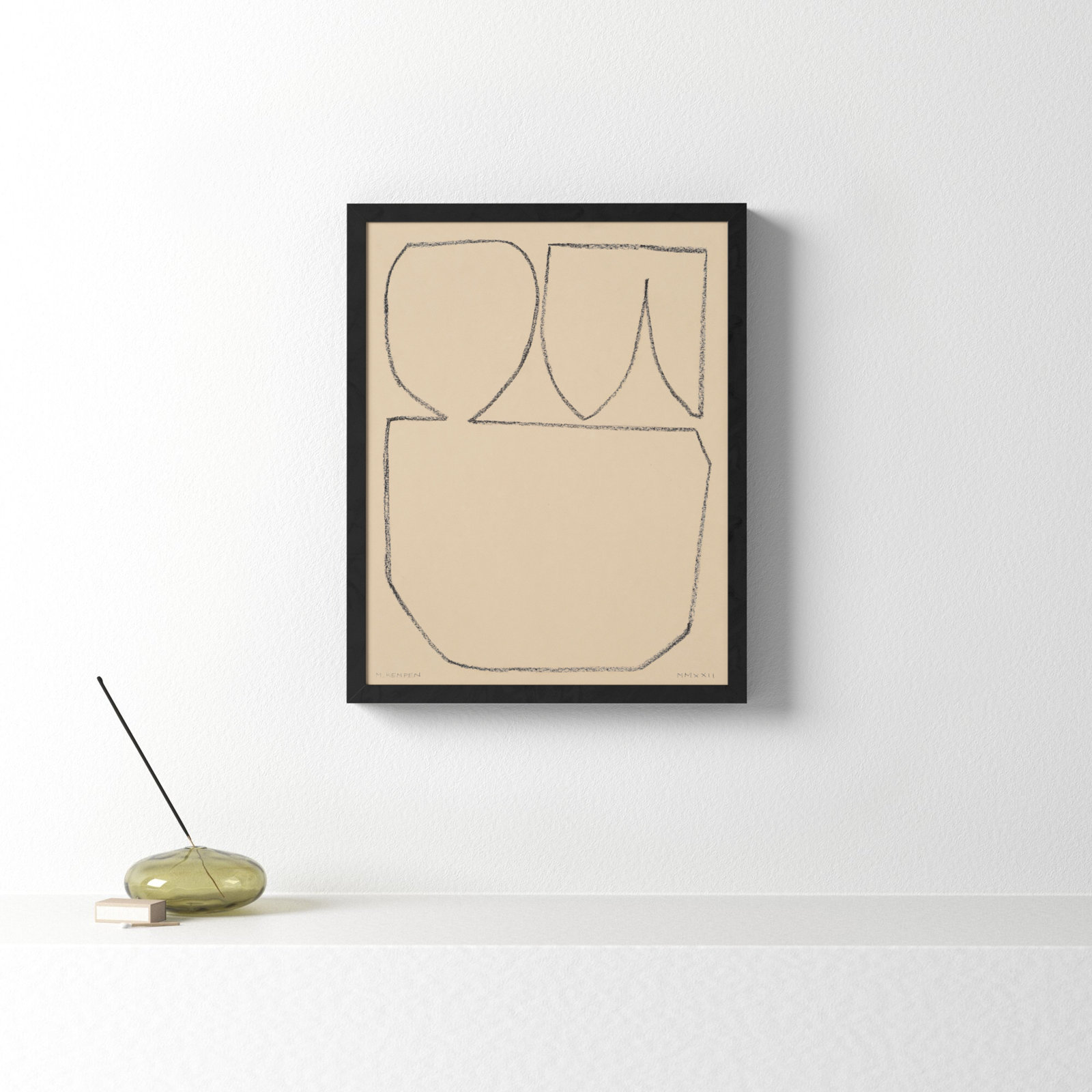 Outlines 7 by Michael Kempen, Black Framed, 16" W x 20" H