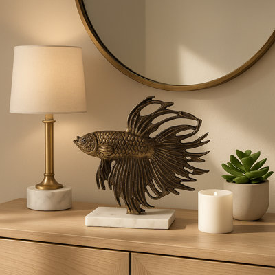 Figurine décorative statue de poisson pour la décoration intérieure