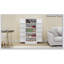 Freestanding LED Kitchen Pantry Cabinet With 2 Doors, Racks, And 2 Adjustable Shelves For Ample Storage And Elegant Design