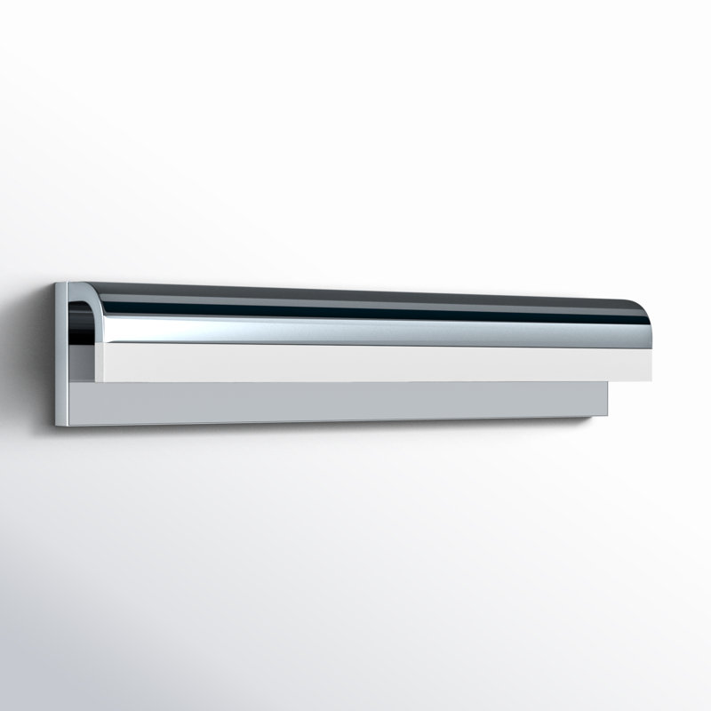 Pelham Single Frosted Dimmable LED Bath Bar, Polished Chrome