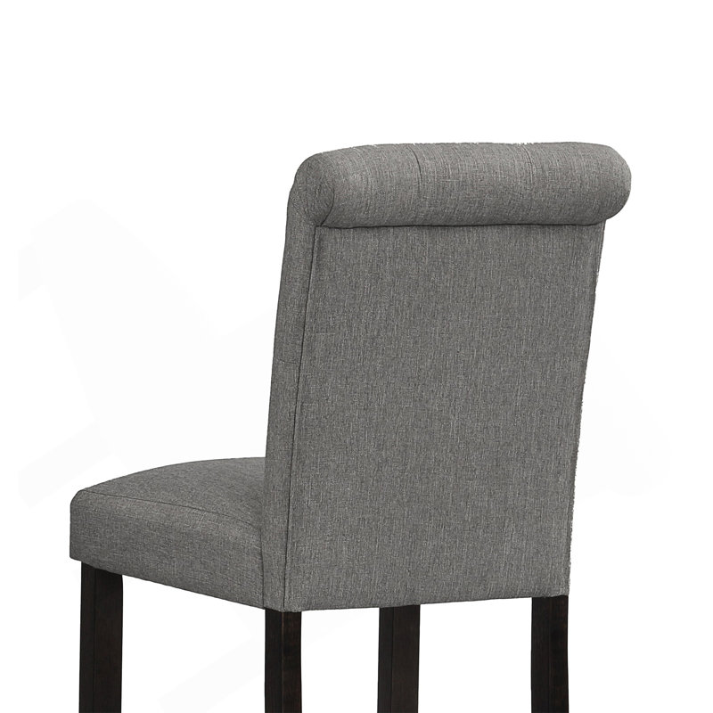 Tabouret de bar en bois massif Leviton, ensemble de 2, Gris