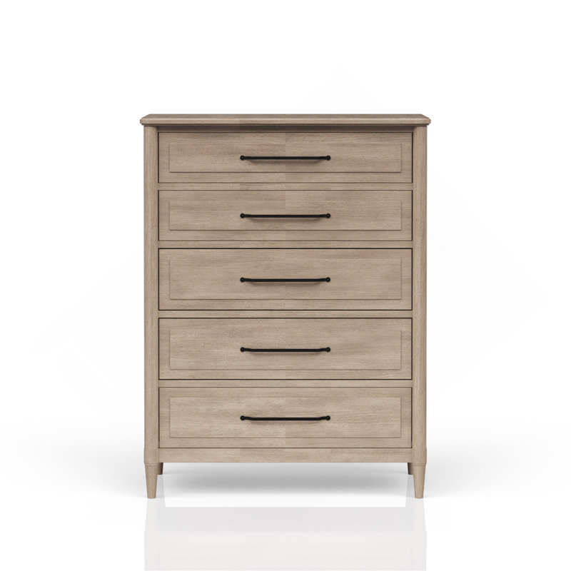 Commode 5 tiroirs finition sable