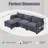 Oversized Modular Sectional Sofa With Movable Ottoman, 4-Seat Modern Corduroy Set, Convertible L-Shaped Couch For Living Room And Office-1691955837
