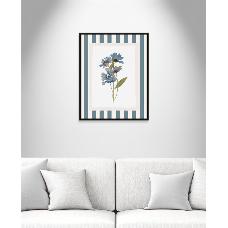 «Summer Memory III» par Val Rhodes, L 23,5 po x H 29,5 po, Toile avec cadre, Flottant espresso