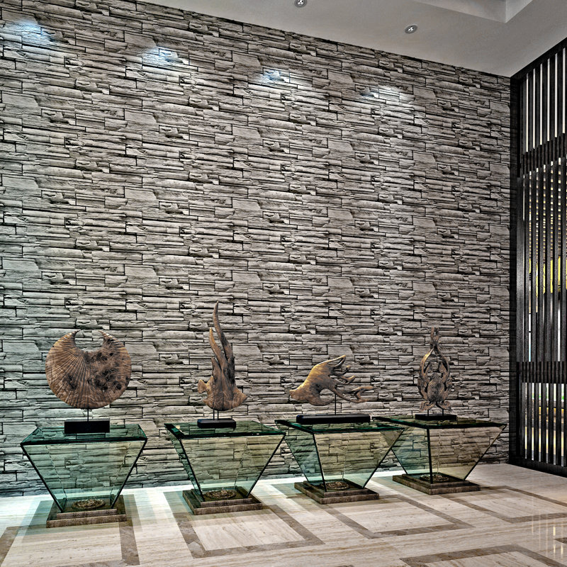 10m x 53cm 3D Embossed Matte Wallpaper Roll