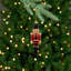 Ornements de Noël casse-noisette incassables - 5 po - rouge et noir - 18 carats