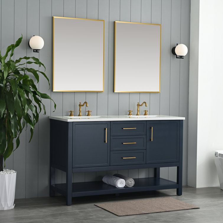 Vicini 54" Double Bathroom Vanity Set