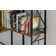 Indi Bookcase with Metal Frame & Wooden Shelves