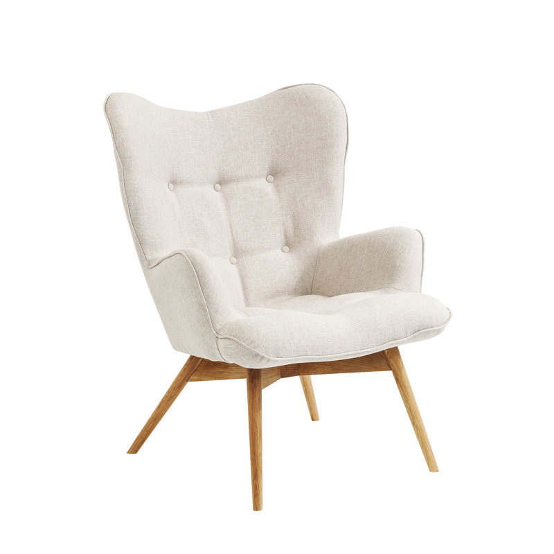 Armchair Vicky, Cream, Brown
