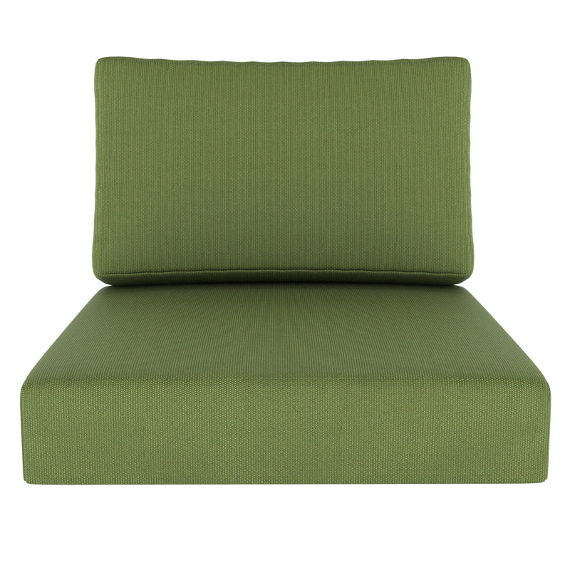 Amala Sunbrella® Outdoor Deep Seating Cushion, Sunbrella® Spectrum Cilantro Plainweave, 28.5" W x 28.5" D