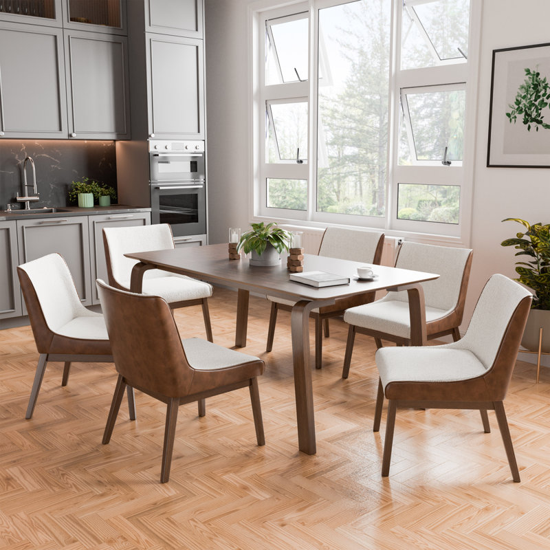 Gateshead Dining Table Set, 7 Pieces: Table, 6 Chairs