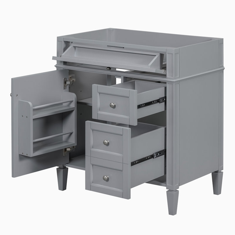 Base de meuble-lavabo simple 29,30 po seulement, Gris