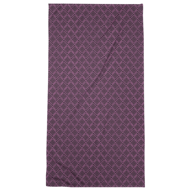 Katelyn Elizabeth Bath Towel, Black/Pink