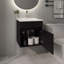 Meuble-lavabo flottant mural à finition compacte, avec porte simple, lavabo encastré, H 20 po x l 17,5 po x P 17,5 po-30546947