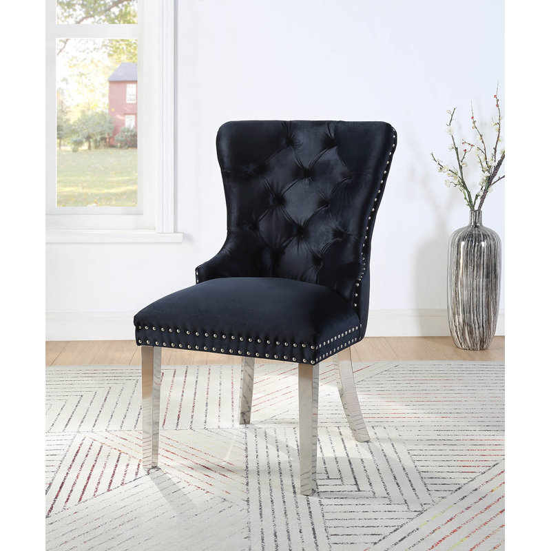 Fauteuil à oreilles Belvue, Noir