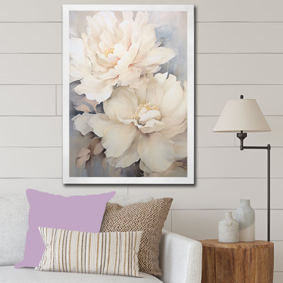 «Beige fragrant Peony Bliss V», reproduction sur toile