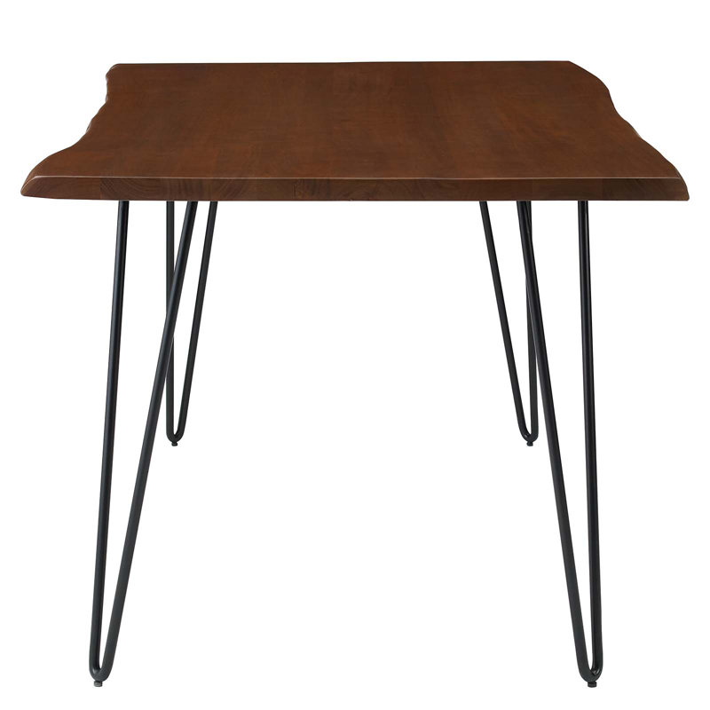 Ardor 60" Black Walnut Acacia Wood Dining Table with Hairpin Legs