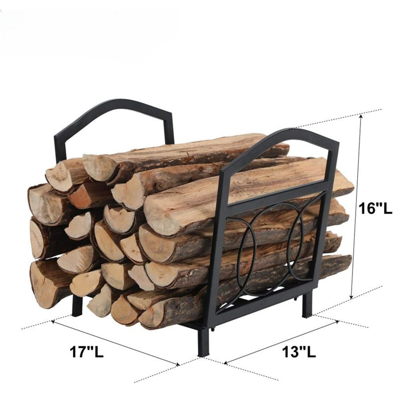 Abhijit 17'' W x 13'' D Metal Log Store