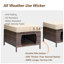 Patio Single Chairs With Cushions And Ottomans