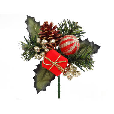 Christmas Holly Berry Pick, Holly Stem, Holly Wreath Attachment, Christmas  Tree Decor, Christmas Wreath Decor, Holly Leaf, Christmas Picks 