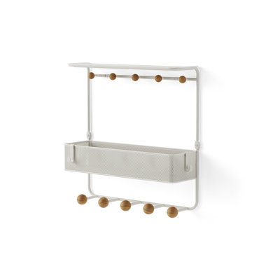 Estique Steel Wall 10 - Hook Wall Mounted Coat Rack