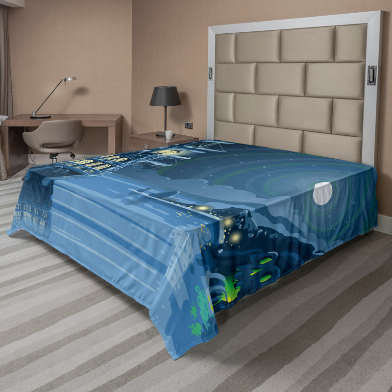 Drap plat Ambesonne, Drap plat pour très grand lit californien