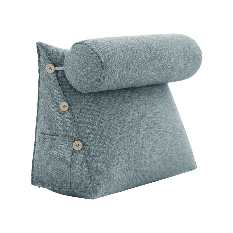 Wedge Reading Pillow, Grey
