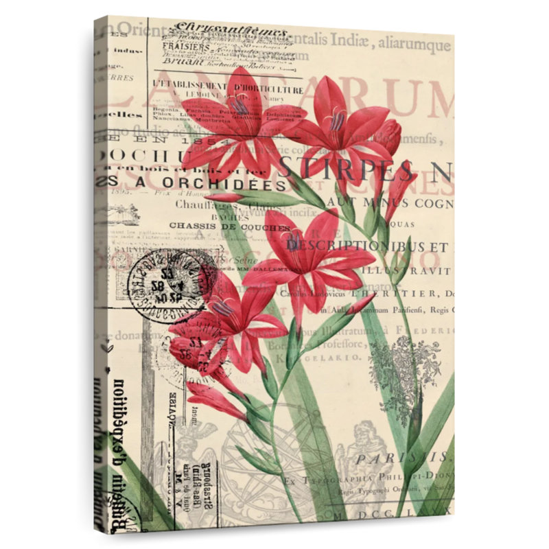 Harnek Parisian Floral Collage, 51" H x 34" W