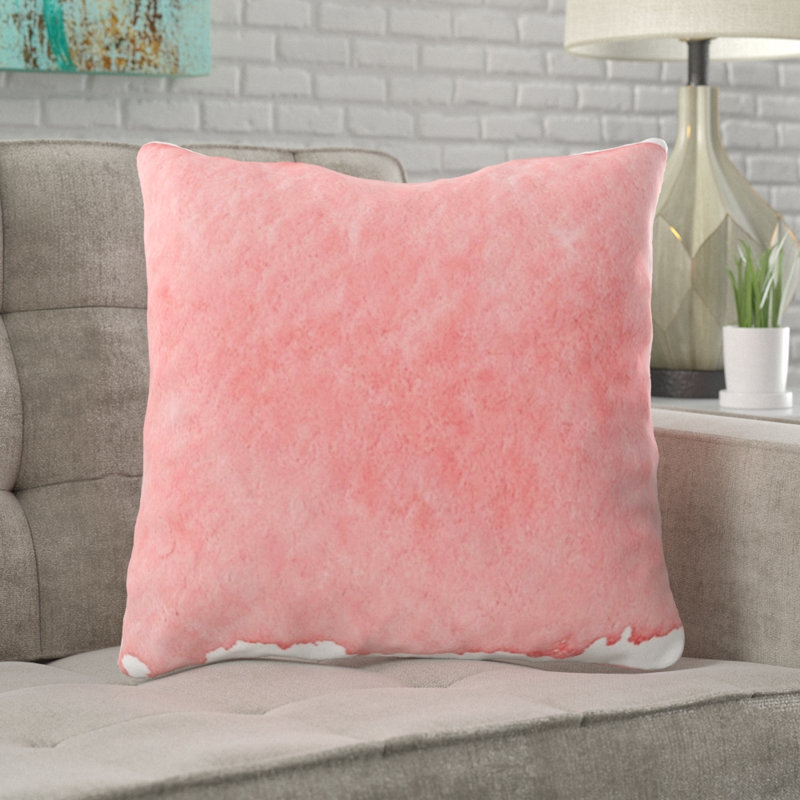 Coussin décoratif rose Kingsland, Synthétique, Intérieur