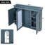 Armoire murale à miroir tout-en-un avec tablettes réglables-1994537980