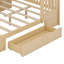 Lit plateforme grand en bois avec tête de lit garde-corps, 2 tiroirs et toit-656854543