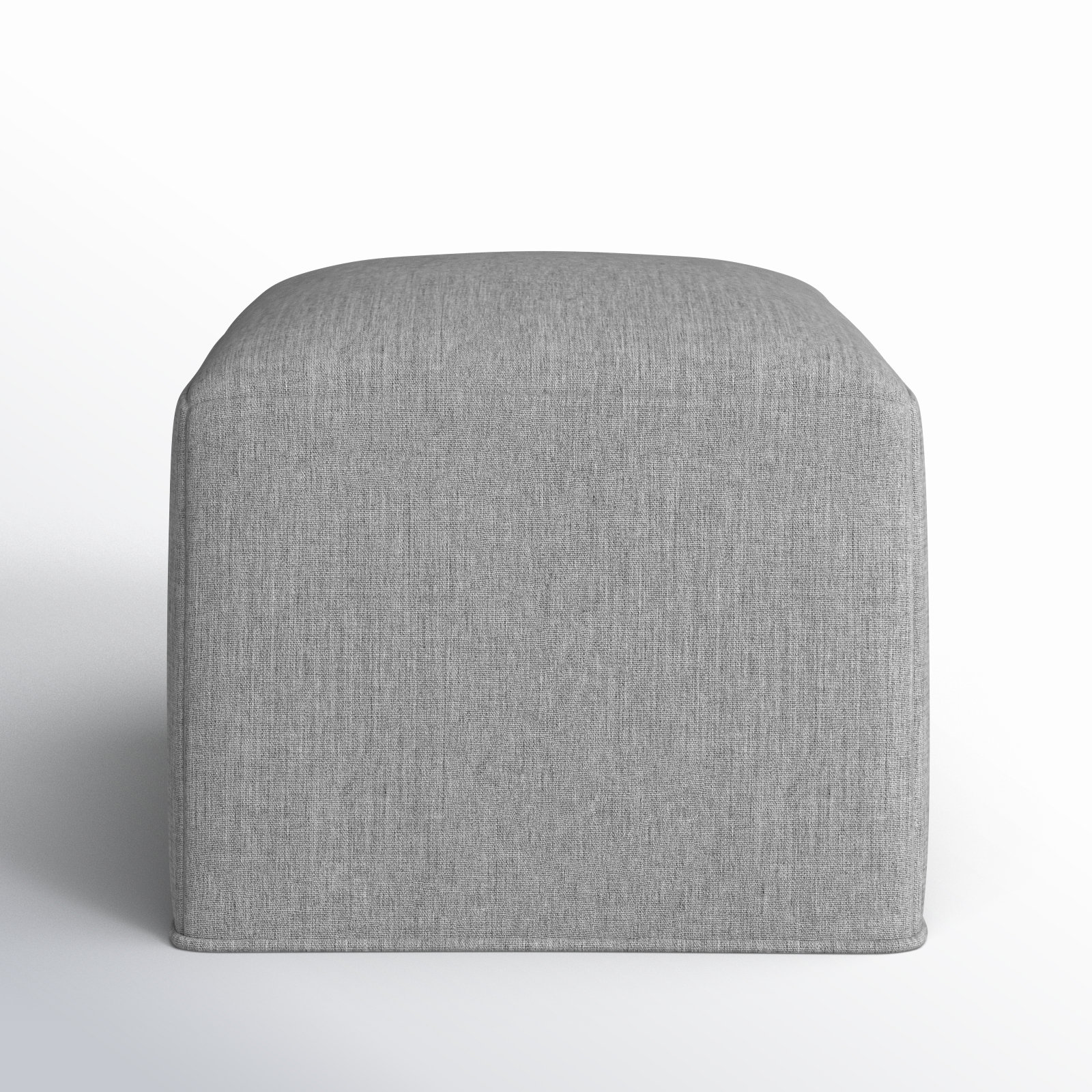 Praia Sunbrella® Upholstered 22" Outdoor Ottoman, Canvas Granite Sunbrella® Canvas