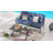 2-Piece Outdoor Metal Sofa and Coffee Table Set with Cushions-1656956074