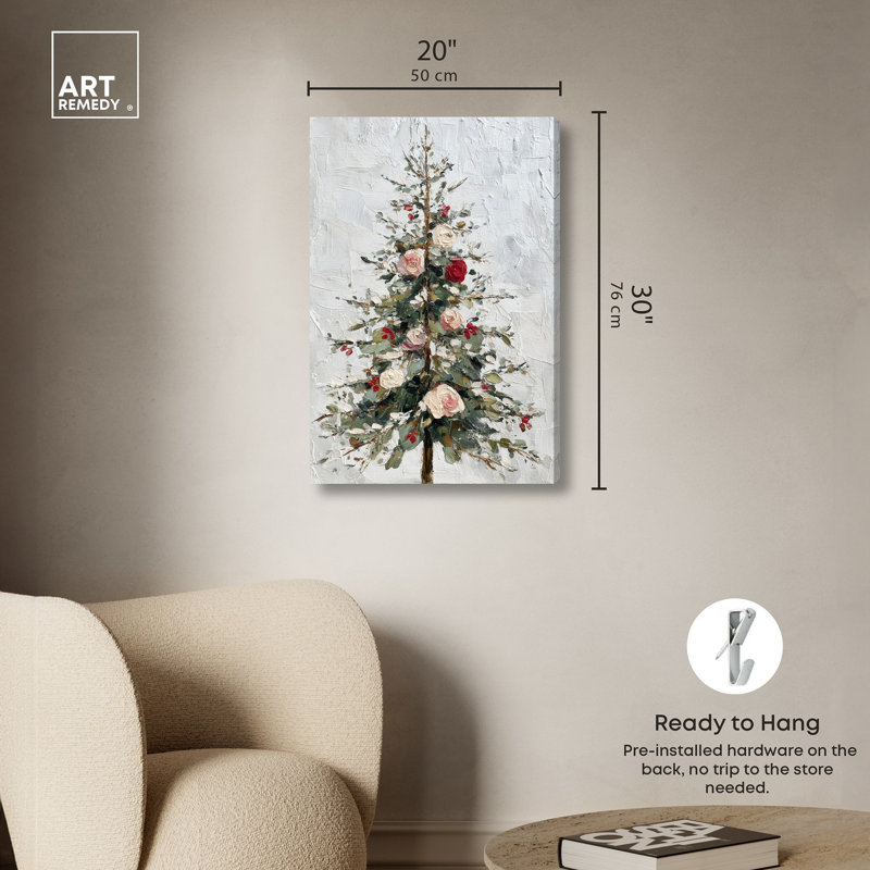 "Festive Florals II", reproduction d'art sur toile par Art Remedy, galerie tendue, 20 x 30, H 30 po x l 20 po