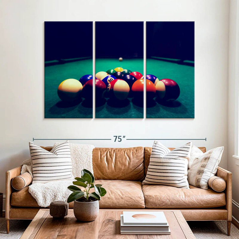 Boules de billard Senne, H 42 po x l 65 po