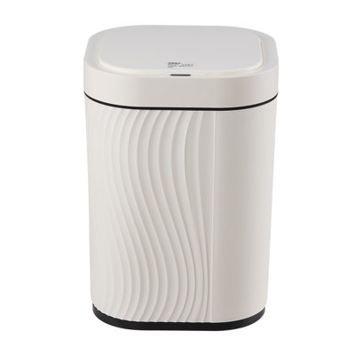White with black trim 12L Smart Sensor Guest Waste Bin