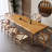 Brown Rectangular Solid Wood Dining Table-582142153