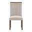 Ensemble de 2 chaises de salle à manger Olia, polyester gris, pieds droits en bois