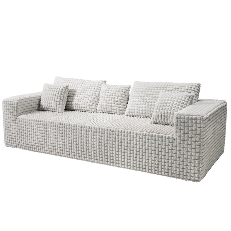3 Seater Corduroy Sofa, Beige