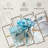 Abstract Blue Liquid Marble Abstract Wall Art On Canvas 4 Pieces Print-117434229