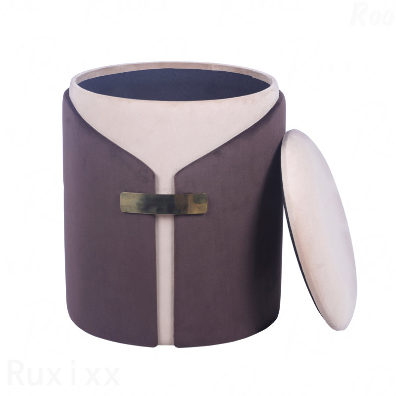 Repose-pieds deux tons avec fonction de rangement / tabouret de coiffeuse