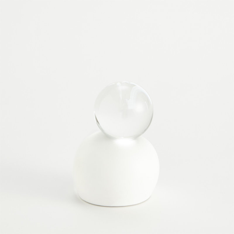 Single Meringue Sculpture w/Sphere, 6.5" H x 4.5" W x 4.5" D