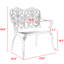 Banc de jardin en fonte d'aluminium à motif floral pour un magnifique porche - utilisation de patio ergonomique en métal noir