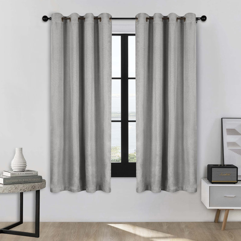 Panneau de rideau obscurcissant 100% polyester, L 52 po x L 63 po, Guimauve
