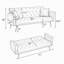 Canapé convertible de 71 pouces avec dossier ajustable en velours American Retro pour petit salon, chambre et bureau