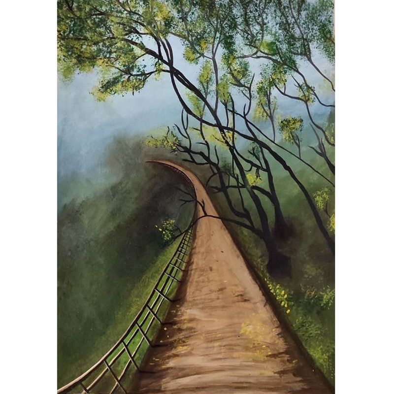 Eternity Road Of Forest | Acrylique sur toile Cavas